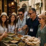 כשרות בלי להתפשר על החוויה: איך בוחרים סיור אוכל לקבוצה קבוצת אנשים נהנית מסיור קולינרי כשר ברחובות העיר